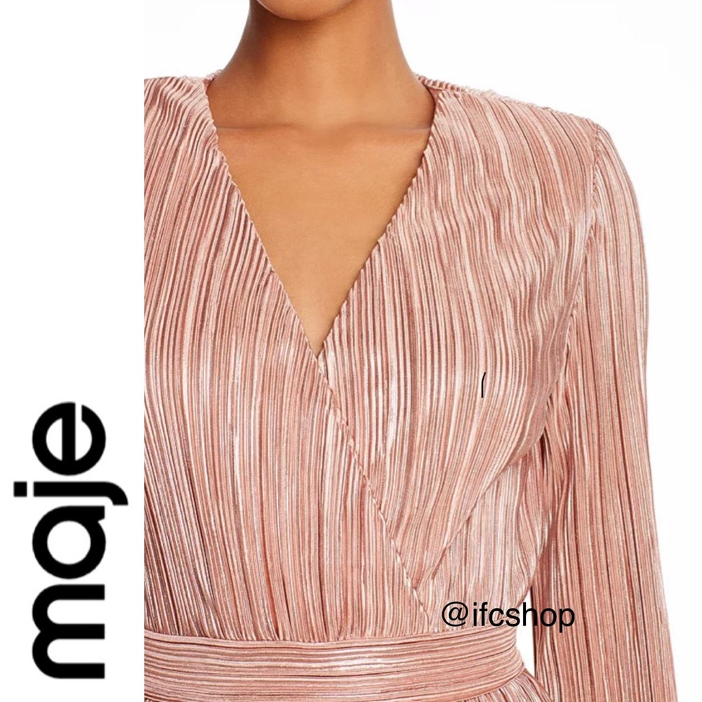 Maje Rixo Plissé Dress